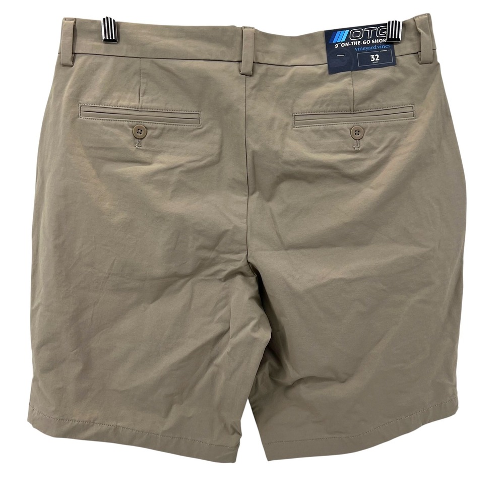 Vineyard Vines Mens 32 On-The-Go Shorts 9 Inch Inseam Khaki Tan 1H001073-250 NWT - Picture 2 of 5